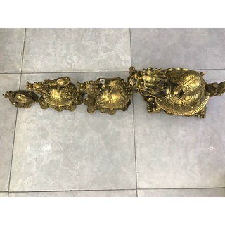 Long Quy Rùa Cõng Con Vật Phẩm Phong Thủy bằng đồng