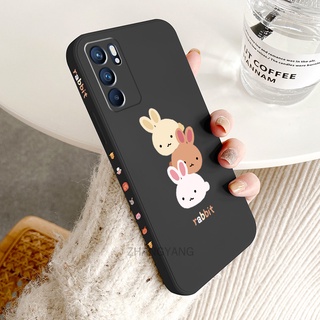 ốp lưng oppo reno 6 4g reno 6 5g reno 6z 5g Ốp Điện Thoại TPU Silicone Hình Ba Chú Thỏ Đáng Yêu Kèm Dây Đeo Cho oppo reno 6 4g reno 6 5g reno 6z 5g