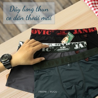 Quần lót nam boxer thun lạnh JKV6017 - YUGU - quần sịp đùi nam thun lạnh hàng công ty Việt nam 40- 80kg, 1 chiếc,che tên