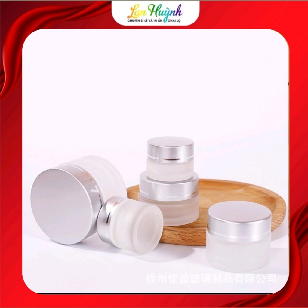 LỌ ĐỰNG KEM THỦY TINH MỜ 100GR,HỦ THỦY TINH NẮP BẠC ĐỰNG MỸ PHẪM ...