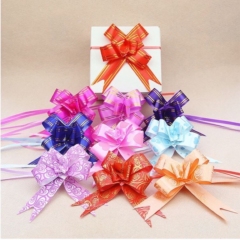 Nơ rút gói quà- đủ size, đủ màu sắc (1 gói 10 chiếc) | Shopee Việt Nam