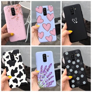 Ốp Điện Thoại Silicon TPU Mềm Hình Bò Sữa Trái Tim Cho Samsung Galaxy A6+ SM-A605G / A6 2018 SM-A600F SamsungA6 A6 Plus (2018)