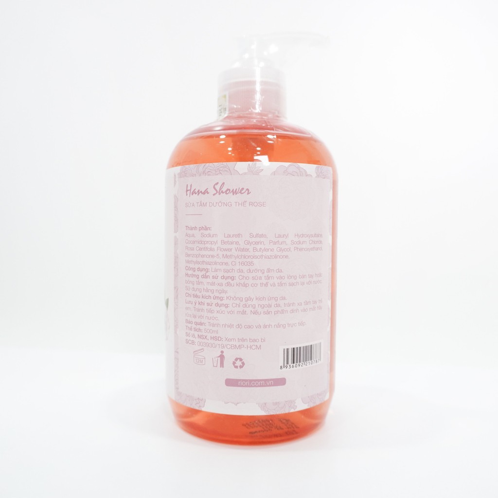 Ảnh Sữa Tắm Hoa Hồng Dạng Gel RIORI - Rose Gel Shower Lưu Hương Lâu 2