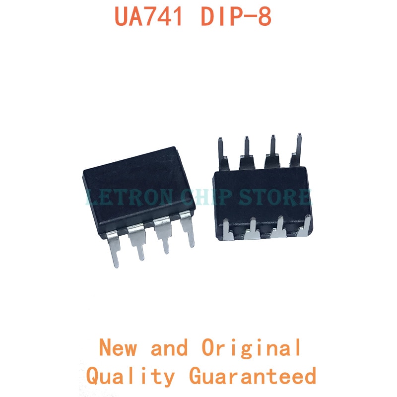 10PCS UA741CP Operational Amplifier IC – DIP-8, Texas Instruments, New