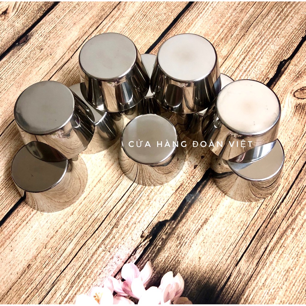 Khuôn Bánh Flan Inox Không Gỉ - Combo 10 khuôn 7 x 4 cm (Có Nắp ...