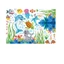 CORALTIDE Decal Dán Tường Tranh Nghệ Thuật Rong Biển Phòng Văn Phòng Phòng Khách Hippocampus