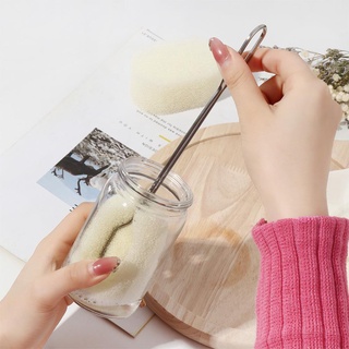 POCKETN Chai Cốc Vệ Sinh Nhà Bếp Inox Có Thể Thay Thế Bọt Biển Tay Cầm Dài Cốc Thủy Tinh Sạch Sẽ
