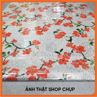 Giấy Decan dán cửa mờ kính 3D T045 hình Hoa đào trang trí phòng ngủ, nhà tắm, cửa sổ