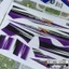 Tem rời dán xe Sirius màu trắng. Decal phối trắng tím, Chữ R vàng cam nổi bật