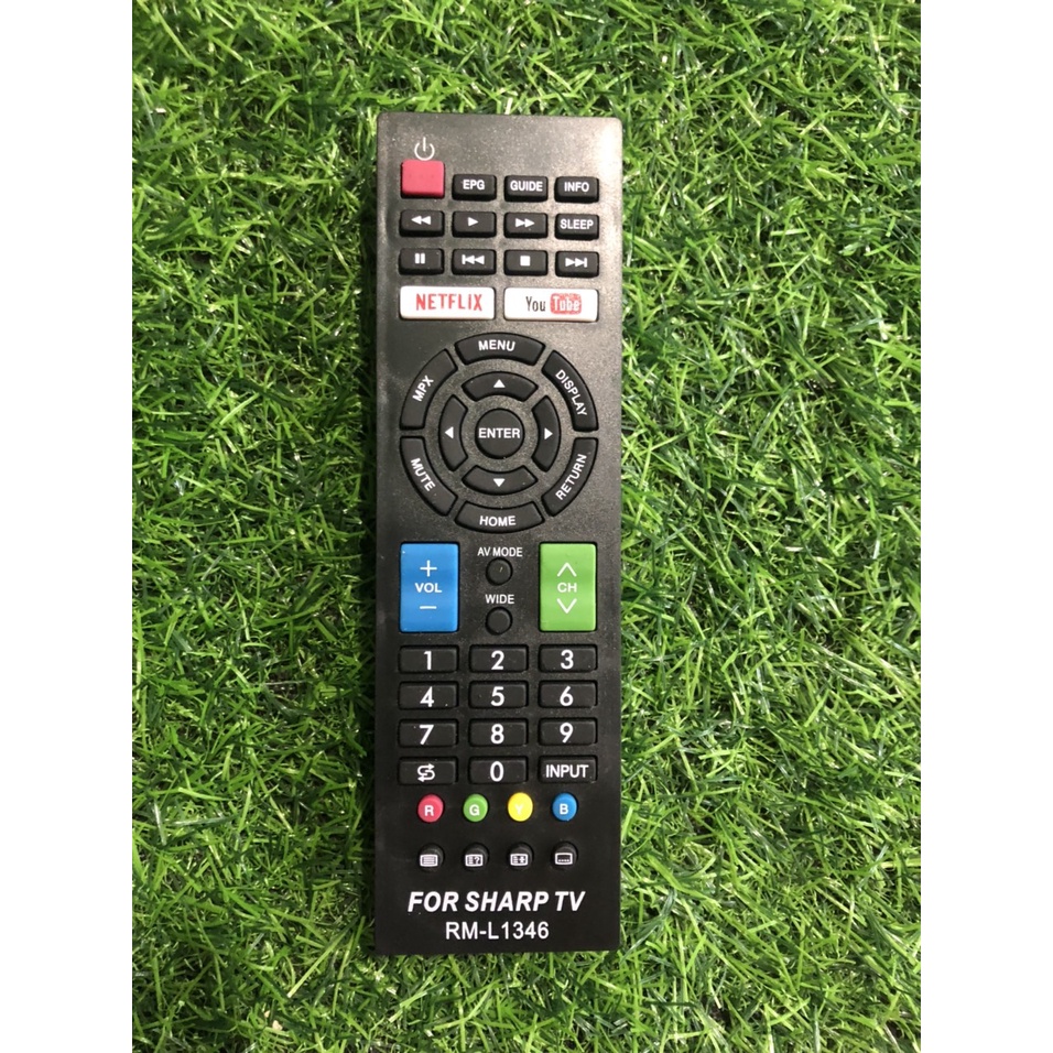 Điều khiển tivi SHARP RM-L1346 Smart internet-tặng kèm pin dung lượng cao -Remote SHARP L1346 hàng chất lượng cao