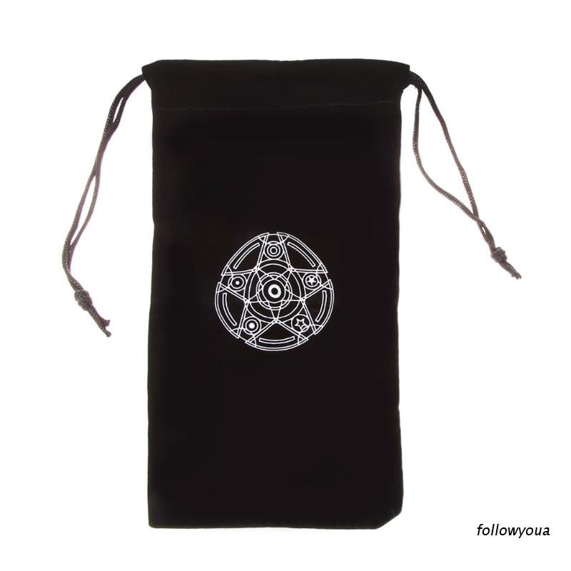 Túi nhung đựng thẻ bài tarot mini có dây rút tiện dụng
