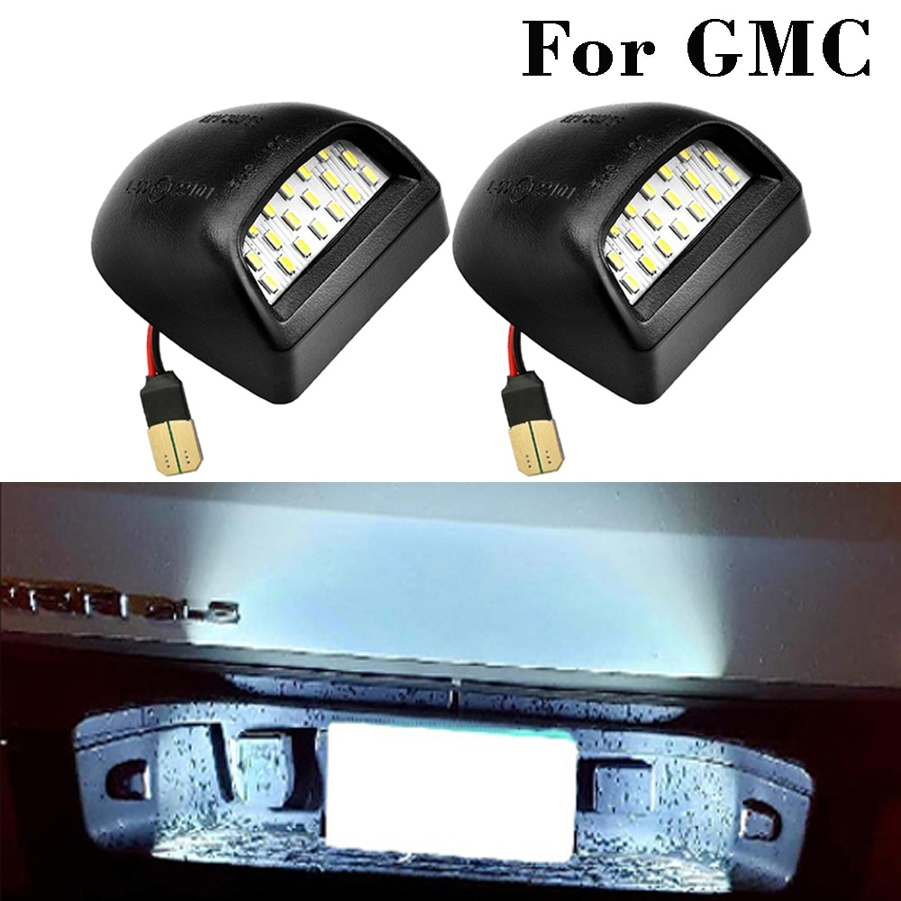 2 Chiếc Canbus Trắng Led Xe Số Biển Số Đèn Thay Thế Tự Động Luces Lỗi Miễn Phí Cho Gmc Yukon 2558