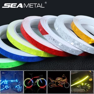 SEAMETAL Xe máy Dán bánh xe phát sáng Tự làm màu Dán lốp xe đạp Đề can an toàn lái xe ban đêm