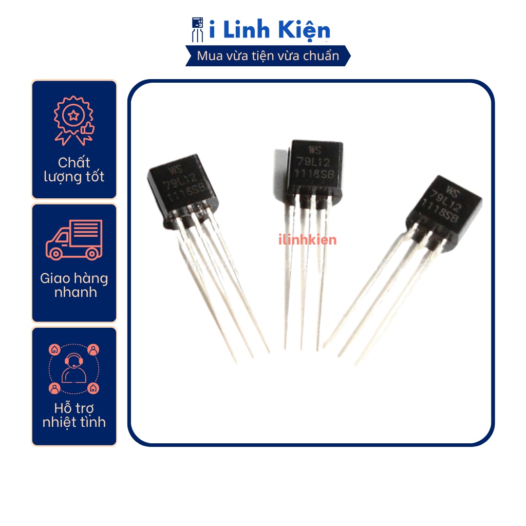Ic nguồn 79L12 12V 0.1A -12V TO-92 | Shopee Việt Nam