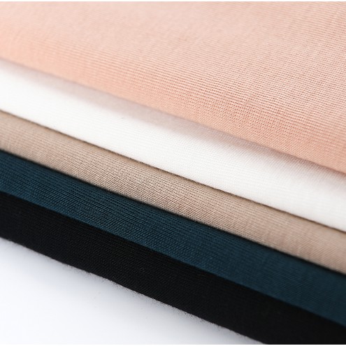 Vải thun dệt kim Viscose mềm, vải Tencel cao cấp, xương sườn, vải DIY cho áo thun, 0,5 mét A0466