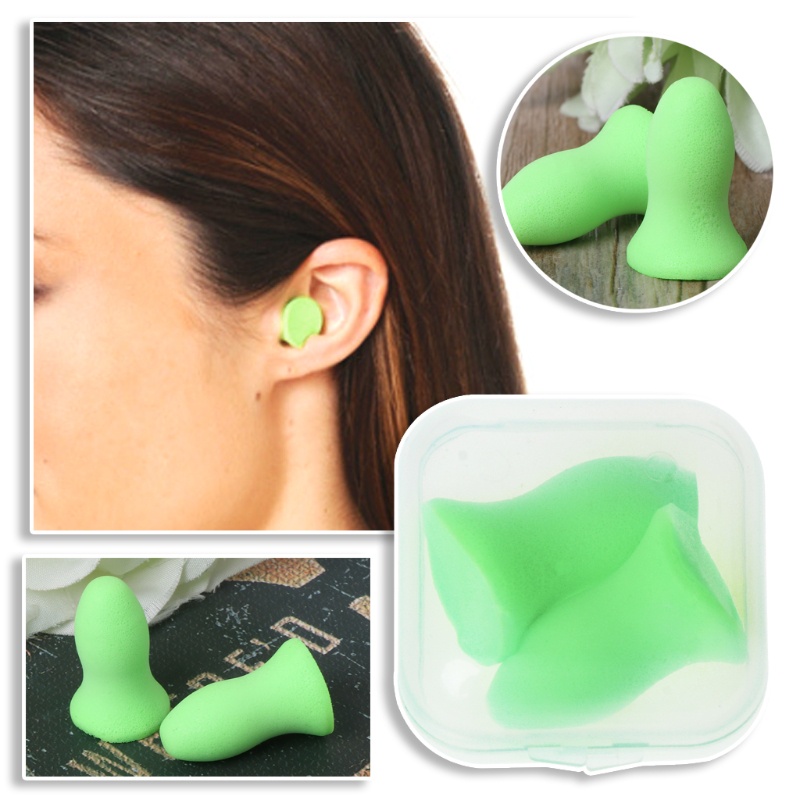 JoJo♥ 1 Pair Soft Foam Ear Plugs Tapered Travel Sleep Noise Prevention Earplugs