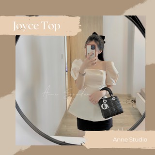 Áo tay bồng cổ vuông _ Lucy Top_ Anne Studio
