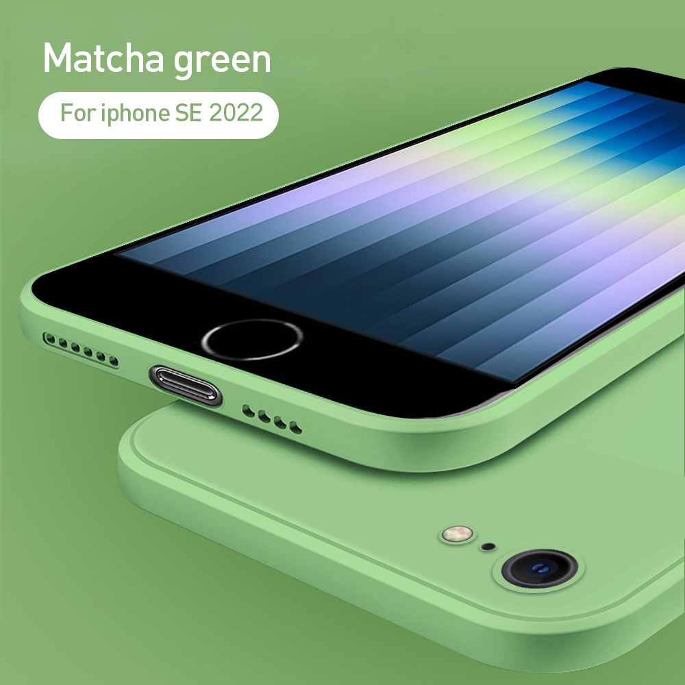 New Liquid Silicone Soft Case For iPhone SE 2022 4.7inch Shockproof Protective Cover For Apple