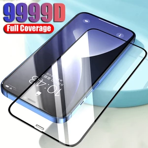 9999D Full Cover Kính Cường Lực Cho IPhone 17 Pro Max 16 15 11 12 13 14 Phim Bảo Vệ Màn Hình