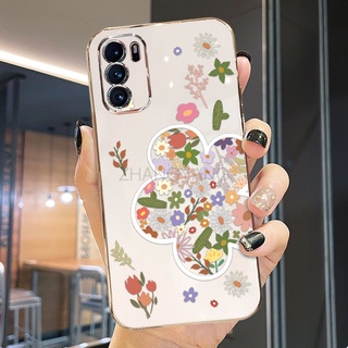 Ốp Điện Thoại TPU Silicone Mạ Điện Hình Hoa Mùa Hè Cho oppo reno 6 4G reno 6 5G reno 7 reno 7 se reno 8