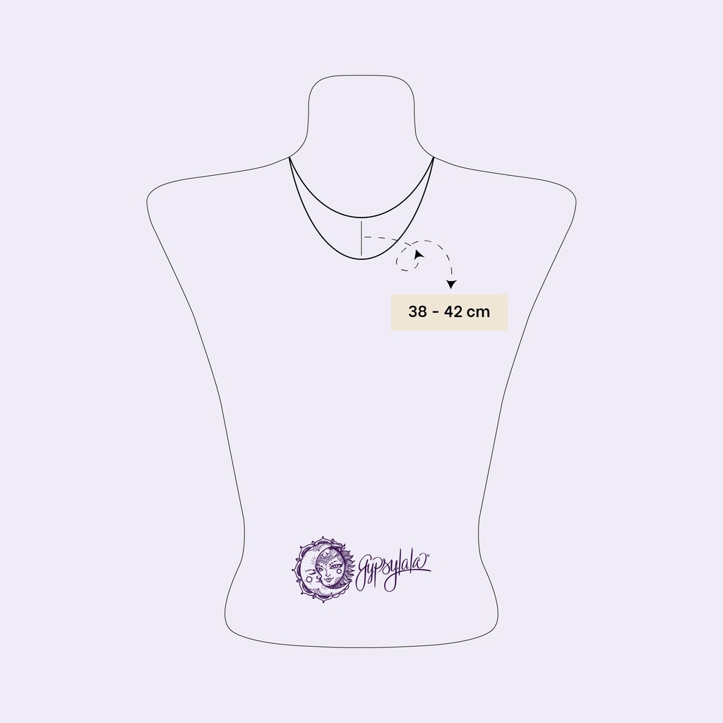 Ảnh Dây Chuyền Khung Bạc Nhiều Màu Đá Thiên Nhiên Mang Năng Lượng SP002711 Gypsy.lala 3