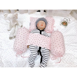 Bộ Chặn Bông Kèm Gối Chéri Hàng Xuất Hàn Vải Organic Mềm Cao Cấp | Minizon Kids