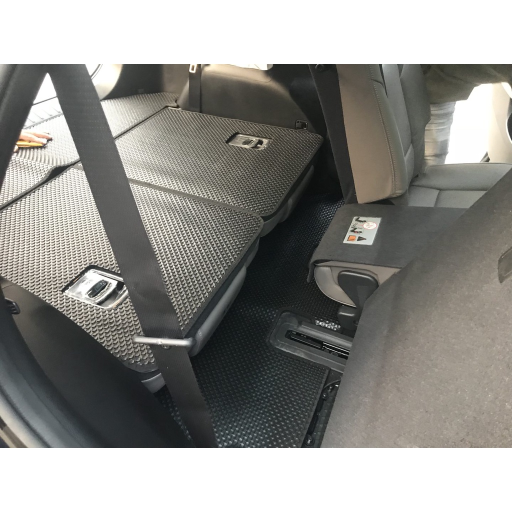 Thảm lót ô tô KATA cho xe Hyundai Santafe bản 7 chỗ (2013-2018) - Khít với sàn, Chống trơn, Không mùi, Không ẩm mốc