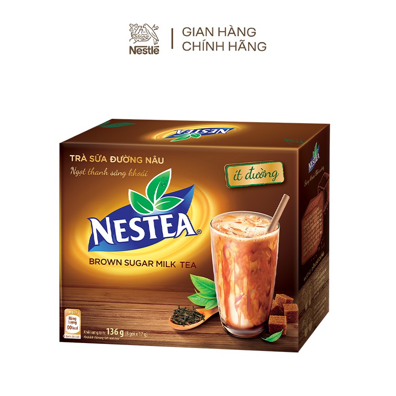 Trà sữa đường nâu Nestea 8 gói x 17g