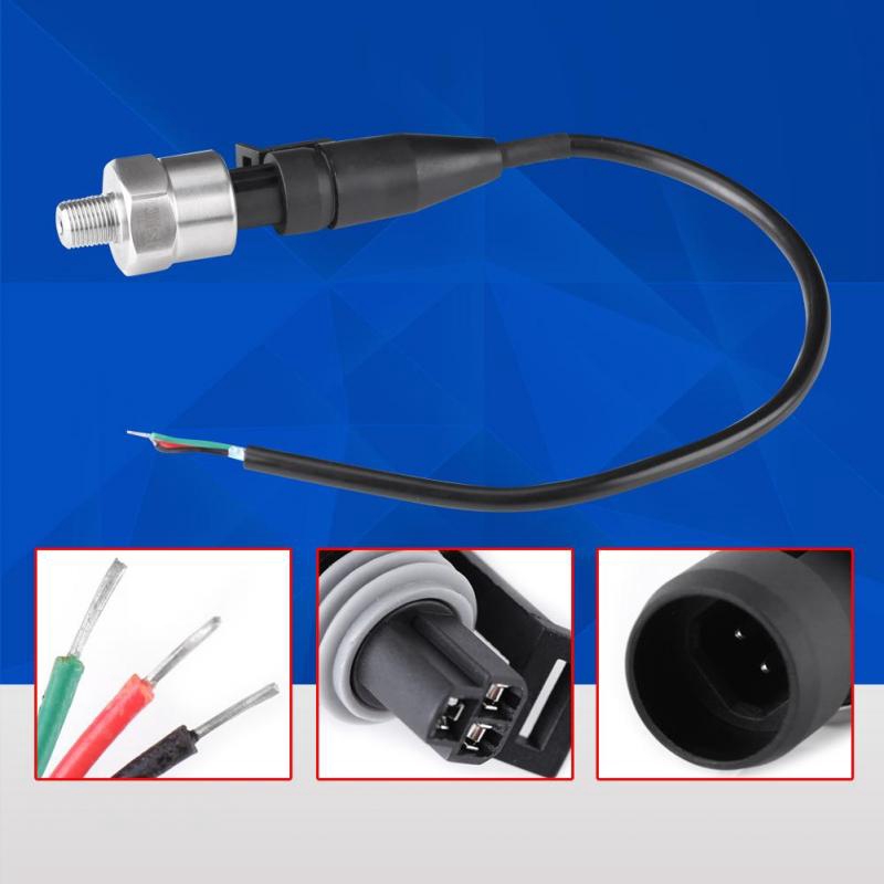 Rrianfo 1 Cảm biến Áp suất Bằng thép Không gỉ 1/8NPT Cho Máy Hướng Dầu/Nước