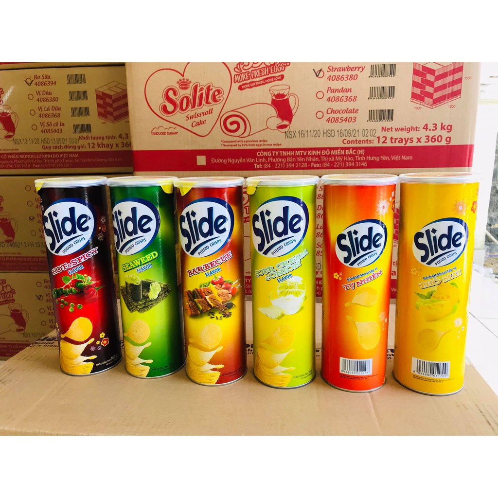 Bánh khoai tây Slide hộp 150g | Shopee Việt Nam