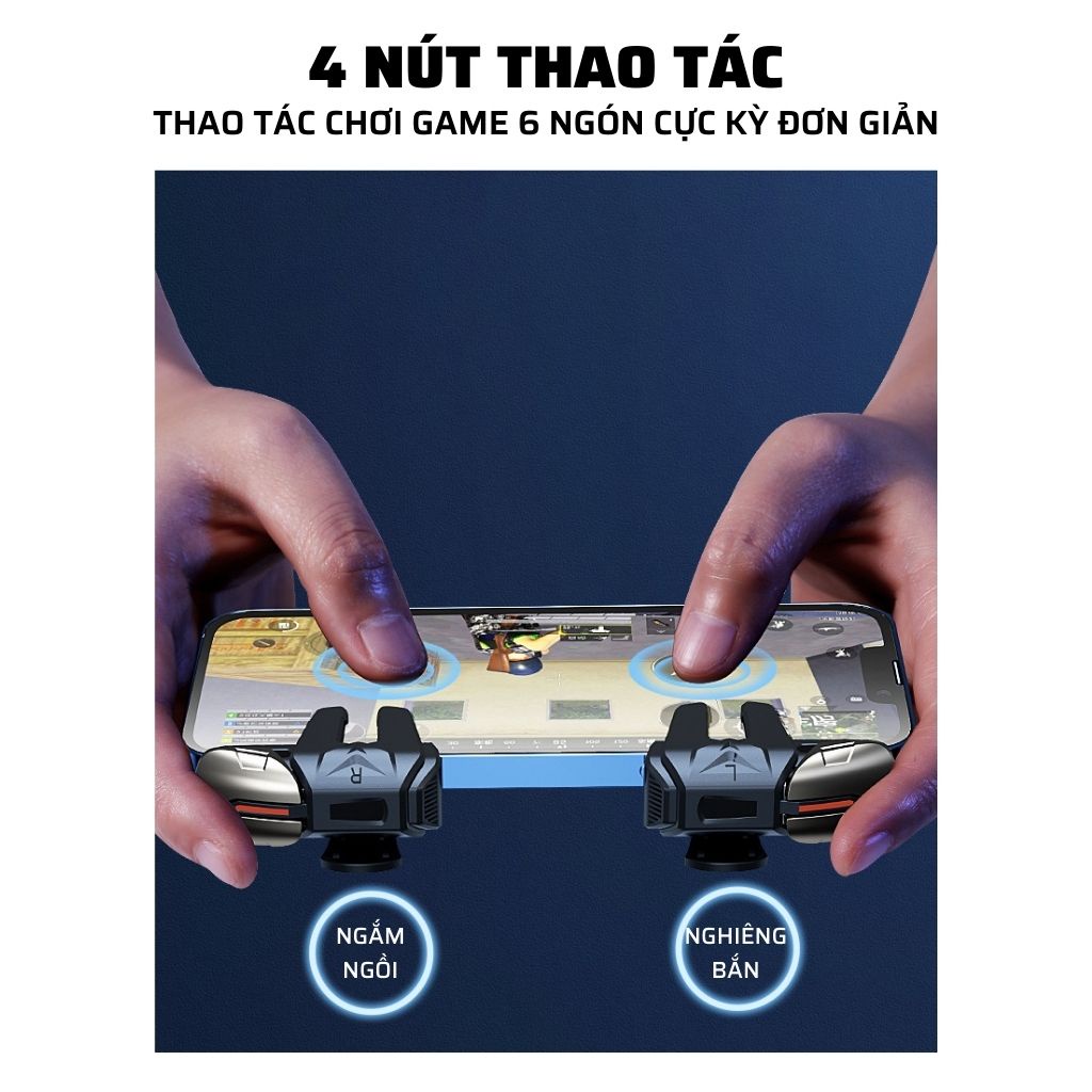 G21 | Nút bắn chơi game bằng 6 ngón chơi PUBG Mobile, Freefire, Call of Duty | BigBuy360 - bigbuy360.vn