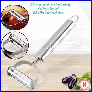 Nạo Rau Củ Quả 2 IN 1 Bằng Inox Dễ Dàng Sử Dụng { H }