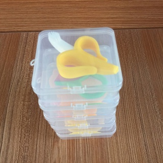 Portable Baby Infant Teether for Case Holder Pacifier Chain Storage Box Clear Tr