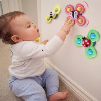 Set 3 Đồ Chơi Con Quay Spinner Con Quay Gắn Tường Chong Chóng Dính Tường Lục Lạc Âm Thanh Vui Nhộn-Đồ Chơi Cho Bé PUKAPI
