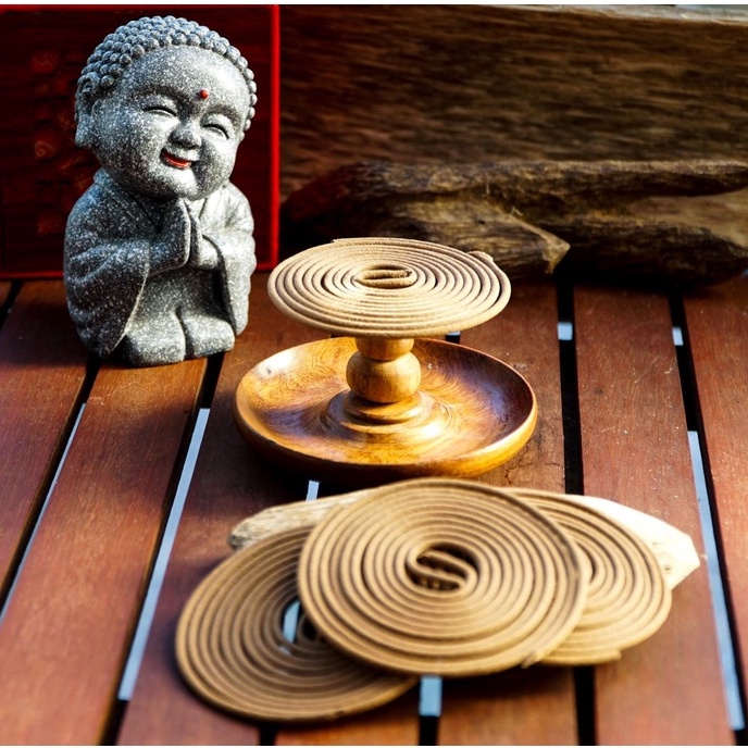 Nhang Vòng Khoanh Trầm Hương - 100% Trầm Hương Tự Nhiên - 1 hộp 9 khoanh đơn- 1 khoanh cháy 12h