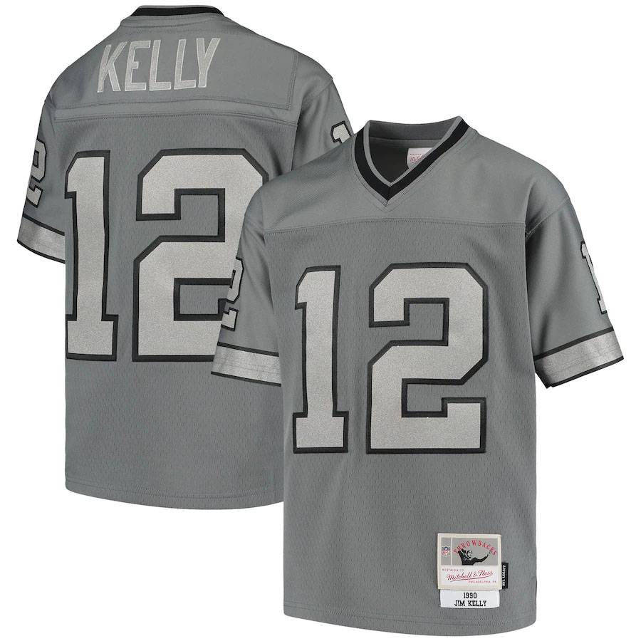 SY3 Áo Bóng Đá Buffalo Bills NFL Legendary Jersey Kelly Màu Số 12 - Phù Hợp Nhiều Kích Cỡ