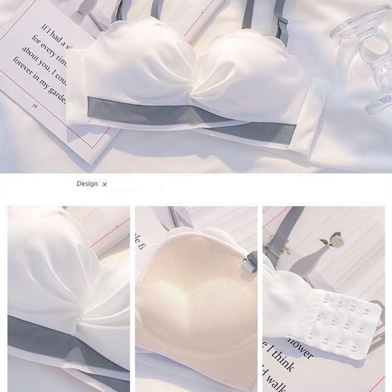 1 Set Áo Lót Không Dây Nâng Ngực Tàng Hình Dễ Thương Có Thể Tháo Rời Cho Nữ 32-38AB