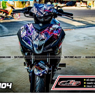 Gía sốc tem trùm exciter 155 đen xám đỏ venom, tem decal xe siêu rẻ ,đẹp,chất