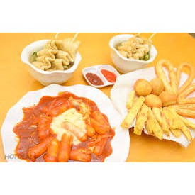500g bánh gạo +sốt+kim chi+ bột phô mai