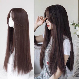 Tóc Giả Nguyên Đầu Hai Mái Hất Thẳng (Tặng Kèm Mũ Lưới) Hamin