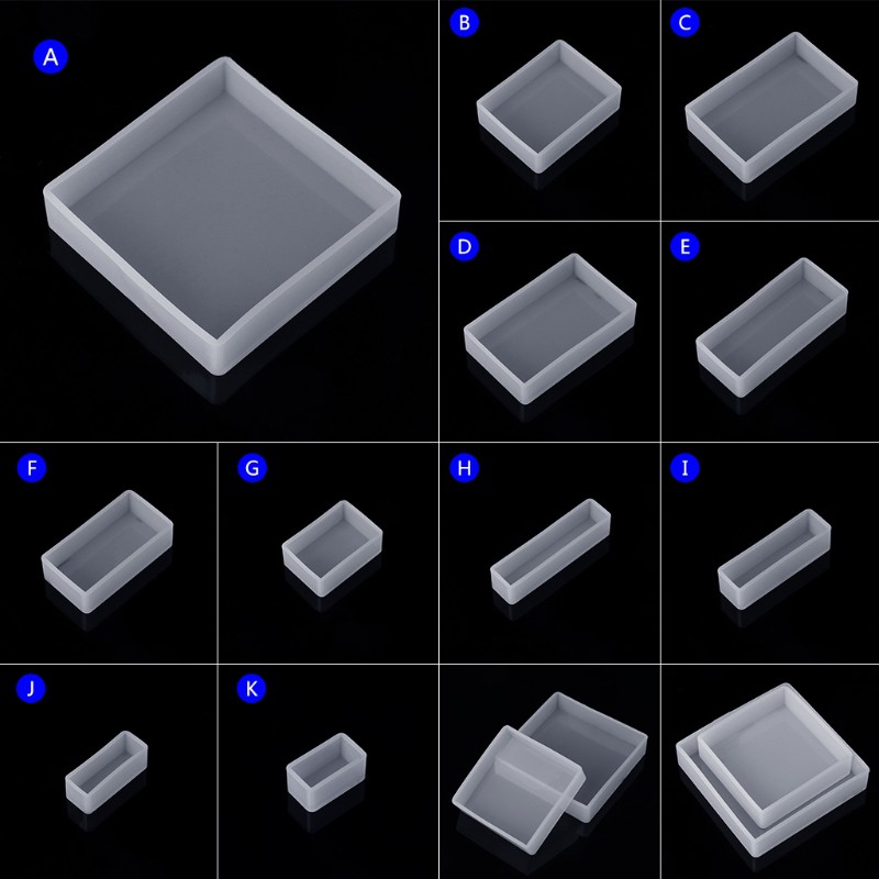 Silicone Mold DIY Square Rectangle Exopy Resin Mirror  Jewelry Decoration