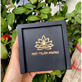 Hộp Gỗ Đen Đựng Vòng Tay, Chuỗi Hạt, Đồ Phong Thủy 10x10x3cm - Mộc Trầm Hương MTH