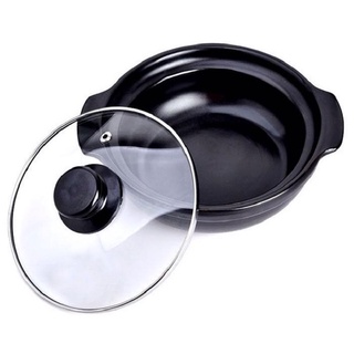 Nồi đất sứ tráng men chống dính đáy nông có nắp Kho cá, thịt, mì cay, cơm niêu nhiều kích cỡ