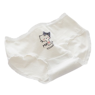Quần Lót cotton In Hình Mèo Trắng Đen Đơn Giản Dễ Thương Cho Nữ
