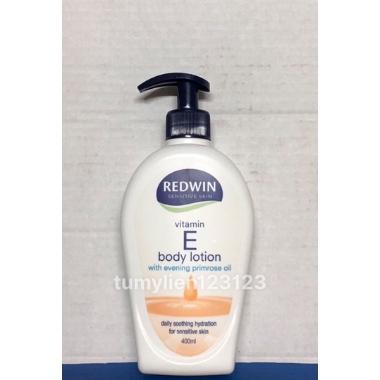 REDWIN Vitamin E Body Lotion With Evening Primose Oil 400mL Shopee
