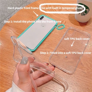 Ốp Điện Thoại Dày Trong Suốt Chống Sốc 2 Trong 1 Cho Iphone X Xs Xr 11 13 12 Pro Max 6 6s 7 8 SE 2 3 Trong 1