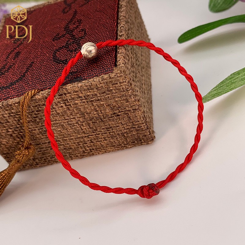 Ảnh Vòng tay sợi chỉ đỏ mix bi bạc ta PDJ - SP000418 - Trang sức PDJ 1