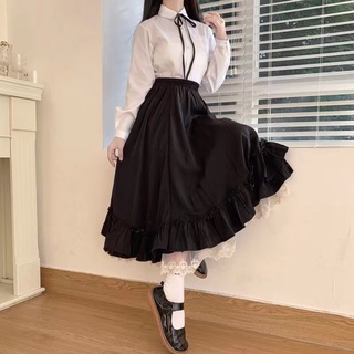 Chân Váy chiffon Dài Lưng Thun Phong Cách Hàn Quốc Thanh Lịch Dành Cho Nữ