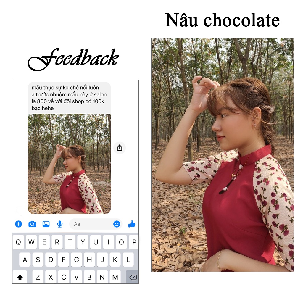 Thuốc nhuộm tóc màu NÂU CHOCOLATE 100ml kem nhuộm lên chuẩn tone