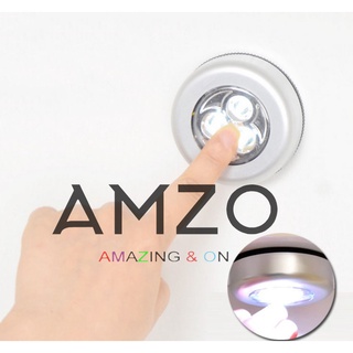 AMZO_BÓNG ĐÈN LED DÁN TƯỜNG THÔNG MINH 3 BÓNG TRANG TRÍ TỦ QUẦN ÁO, NHÀ BẾP STICK TOUCH LAMP